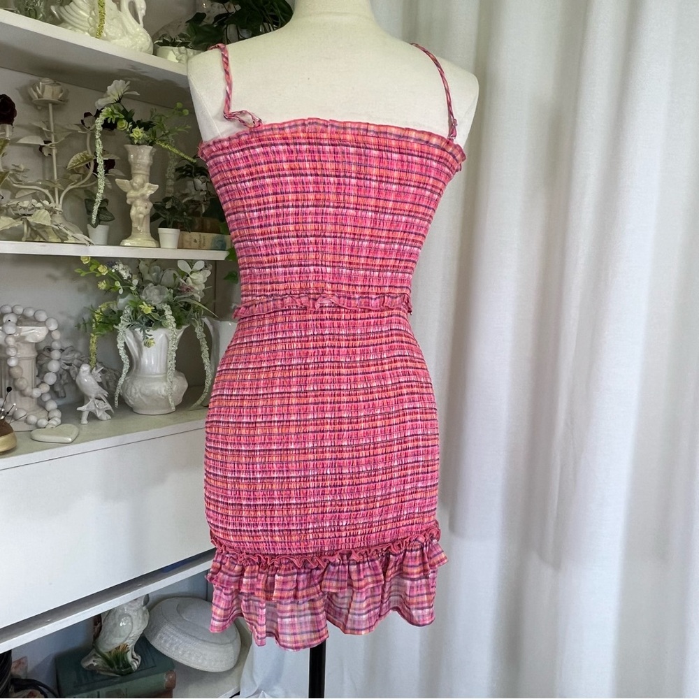 Koko and Mason Pink Plaid Spaghetti Strap Dress - Picture 9 of 14